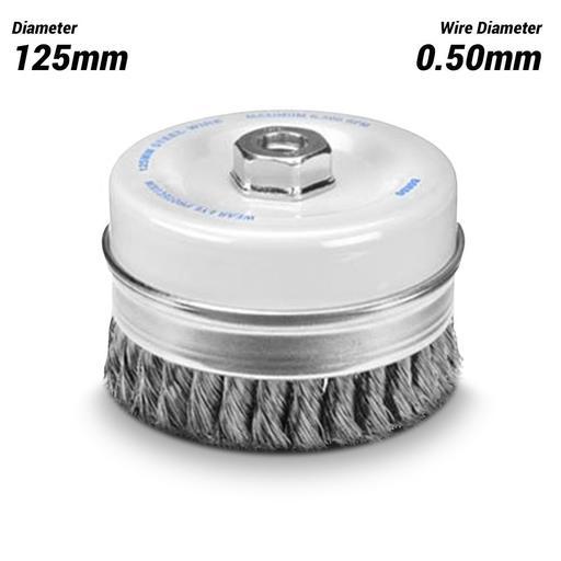 Bordo 5100-125-3.5 125mm 1 Row 0.50mm Twist Knot Cup Brush