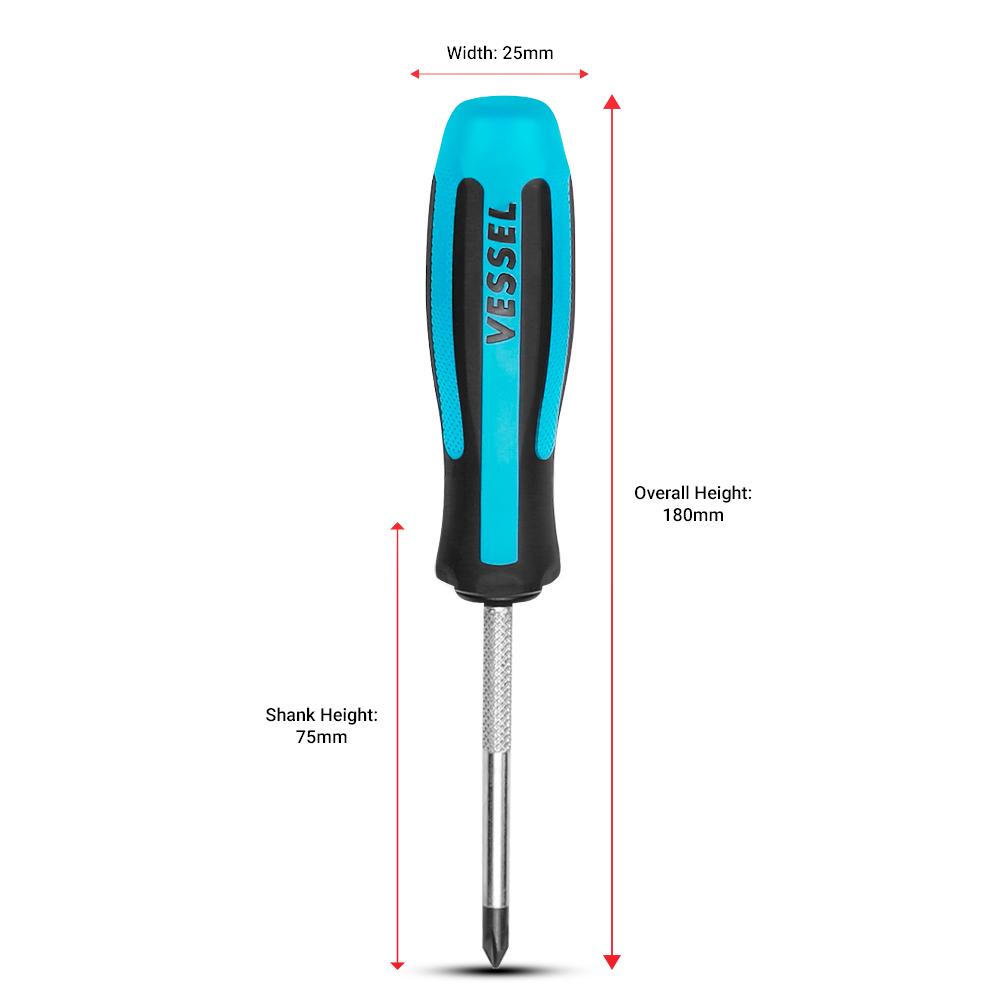 Vessel 9006PB 6pce Megadora Jawsfit Screwdriver Set