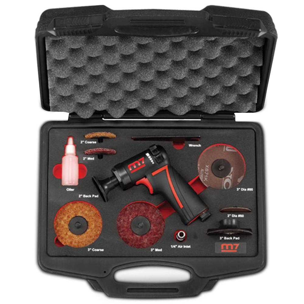 Mighty Seven M7 M7-QP212N 11pce 50mm (2") - 75mm (3") Pistol Style Mini High Speed Sander Kit – image 1