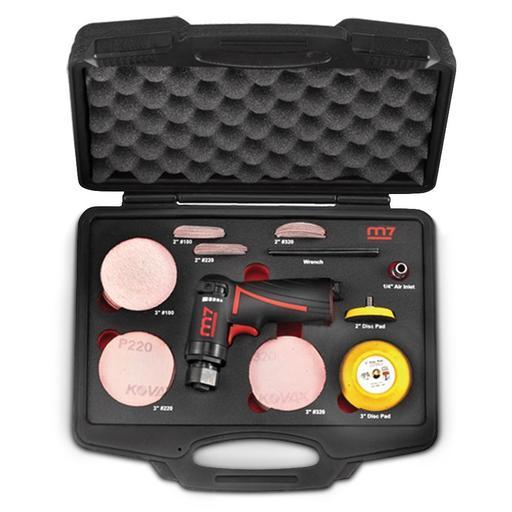 Mighty Seven M7 M7-QP213N 66pce 75mm (3") Pistol Style Mini Dual Action Sander Kit