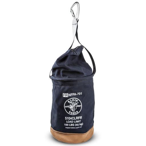 Klein A-5104CLRFR Flame-Resistant Top-Closing Canvas Bucket Tool Bag