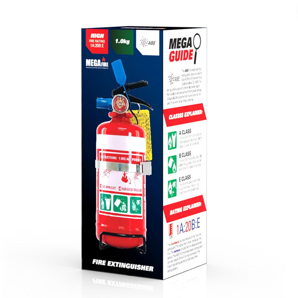 MegaFire MF1ABE 1kg ABE Fire Extinguisher With Vehicle Bracket – image 2