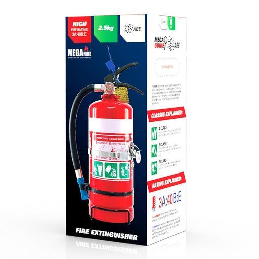 MegaFire MF25ABE 2.5kg ABE Fire Extinguisher With Vehicle Bracket & Wall Bracket – image 2