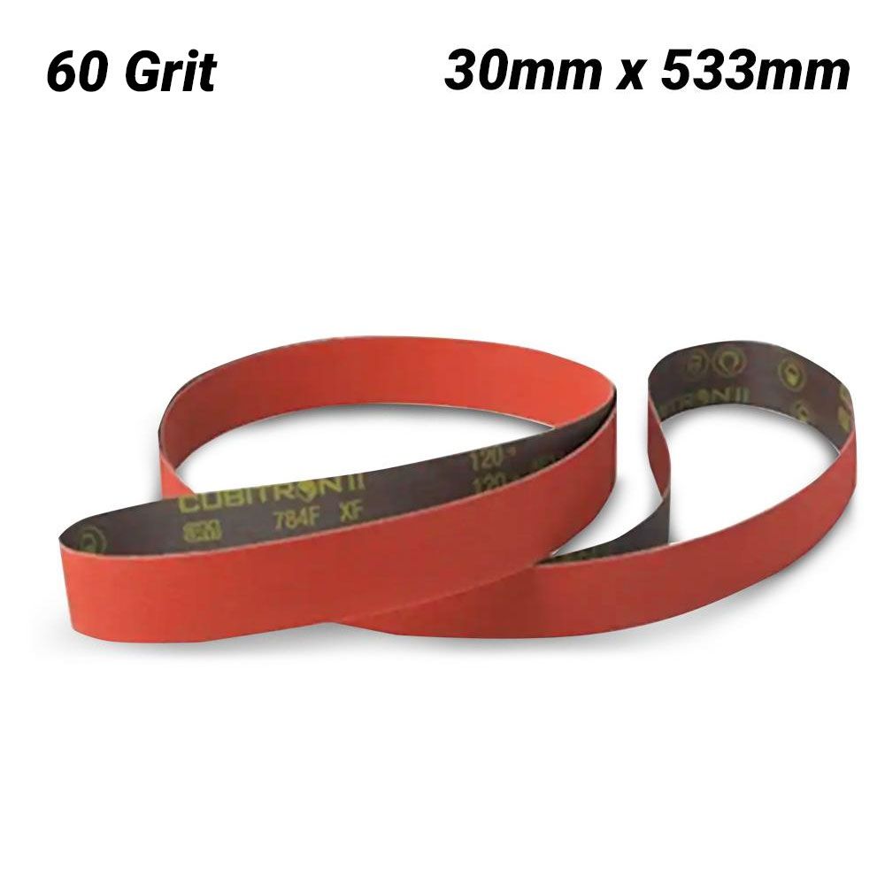 3M 7012869624 (AC019429136) 30mm x 533mm Cubitron II 784F 60 Grit Belt – image 1