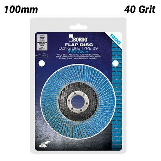 Bordo 7500-FD100Z40S 100mm 40 Grit Zirconia Flap Disc