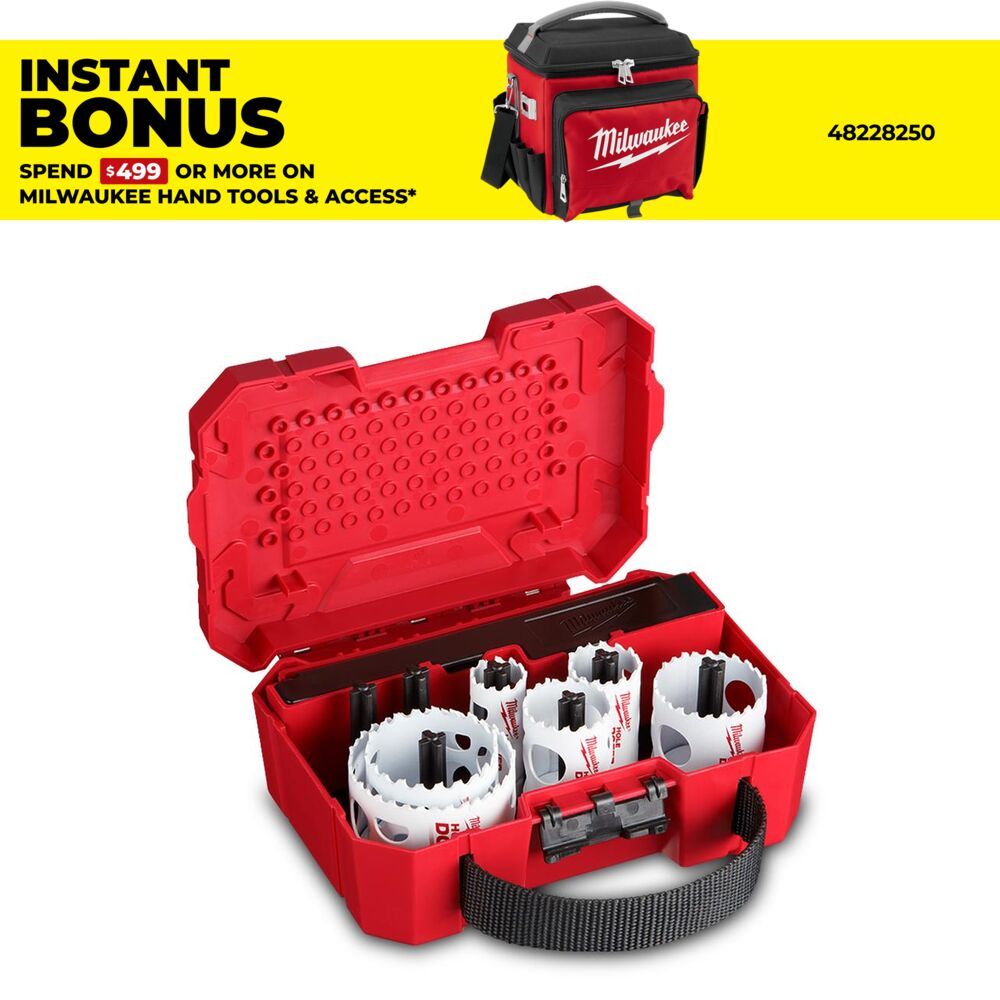 Milwaukee 49224095 10pce HOLE DOZER Electricians Hole Saw Kit – image 1