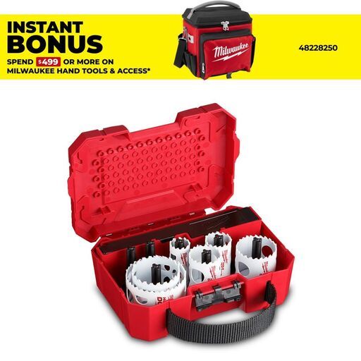 Milwaukee 49224175 15pce HOLE DOZER Builders Hole Saw Kit