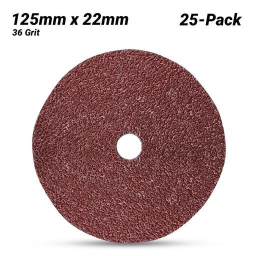 3M 7000028191-25PK (60440229270) 25-Pack 125mm x 22mm Cubitron II 982C 36 Grit Fibre Disc