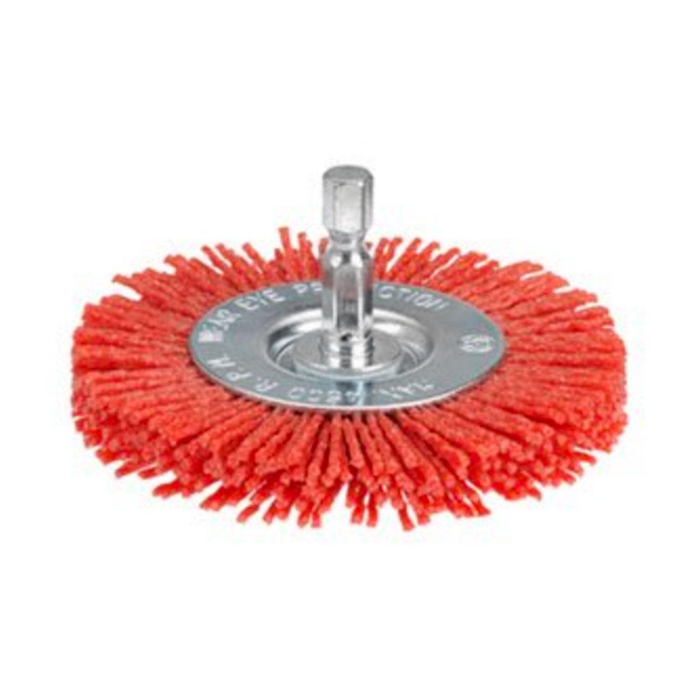 Bordo 5152-100S 100mm NylonGrit Wheel Brush with Hex Shank – image 1
