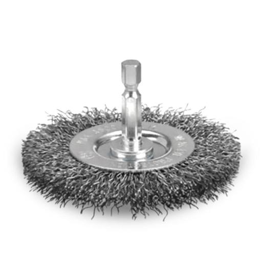 Bordo 5132-100S 100mm Steel Crimp Wire Wheel Brush with Hex Shank – image 2