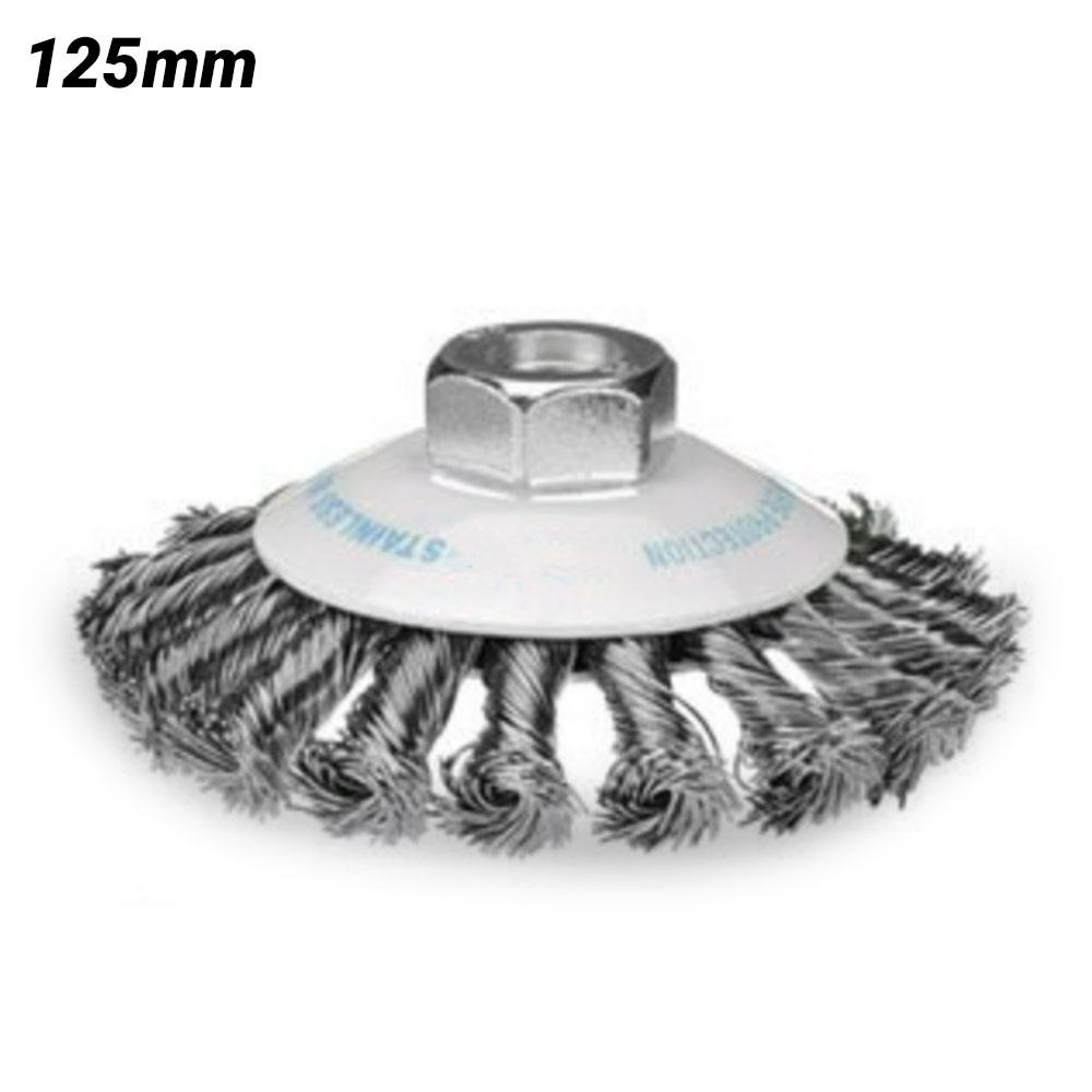 Bordo 5112-125-3.5 125mm 1 Row 0.50mm Steel Wire Twist Knot Bevel Brush  – image 1