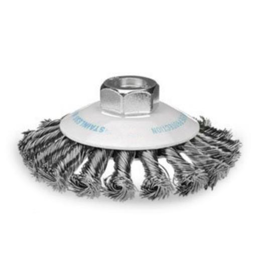 Bordo 5112-125-3.5 125mm 1 Row 0.50mm Steel Wire Twist Knot Bevel Brush  – image 2
