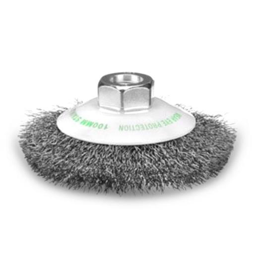 Bordo 5111-100-3.3 100mm 0.30mm Stainless Steel Crimp Wire Bevel Brush  – image 2