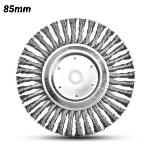 Bordo 5106-85.5S 85mm 0.5mm Twist Knot Steel Wheel with 1/4" round spindle 