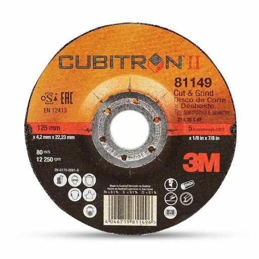 3M XC991078269 100mm (4") Cubitron II T27 27 Grit Cut and Grind Wheel – image 2