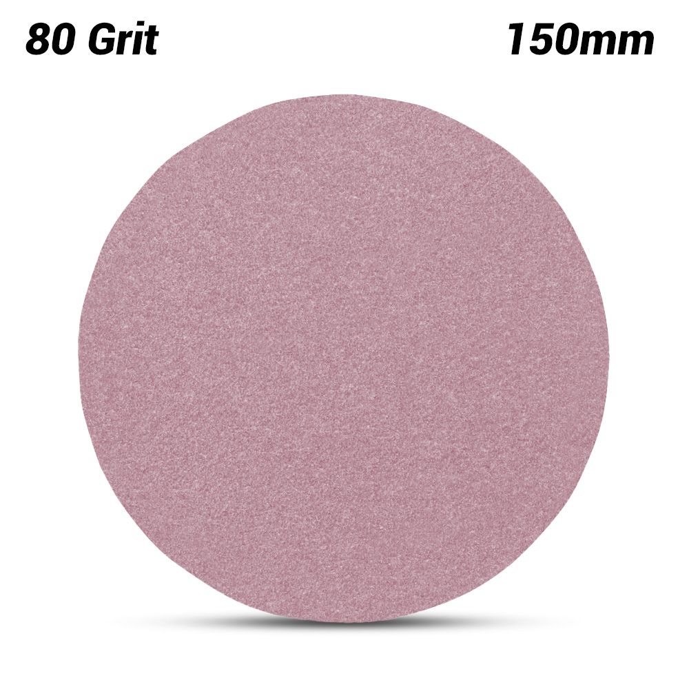 3M 7100044153 (60440296410) 150mm (6") Hookit Cubitron II 732U 80 Grit Plain Paper Sanding Disc – image 1