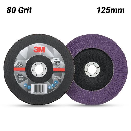 3M 7100196791 (UU010034914) 125mm (5") 769F 80 Grit Flap Disc