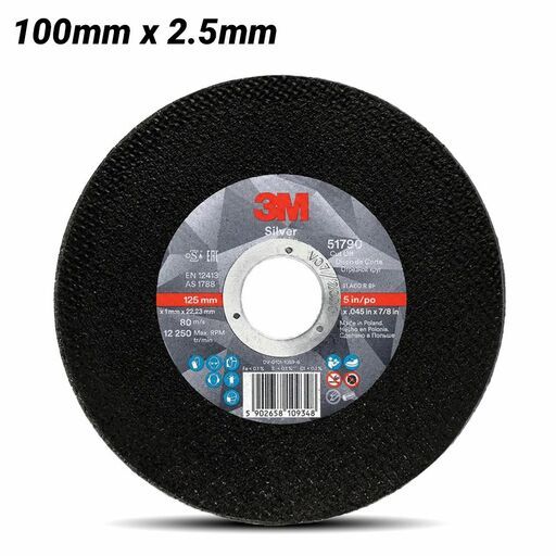 3M UU009597145 100mm x 2.5mm Silver Cut-Off Wheel