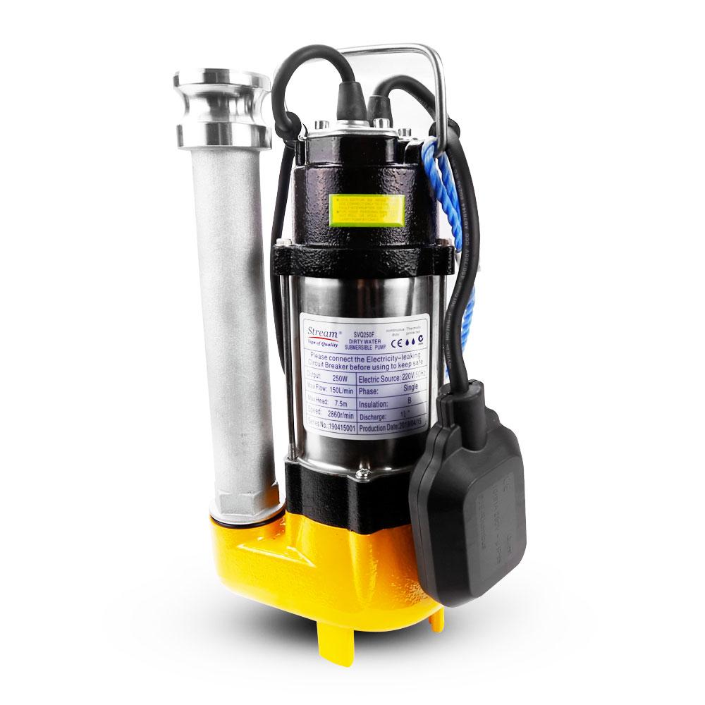 Stream 250W 1.5" Dirty Water Submersible Pump & 1.25" - 1.5" Pump Cam Lock Adaptor