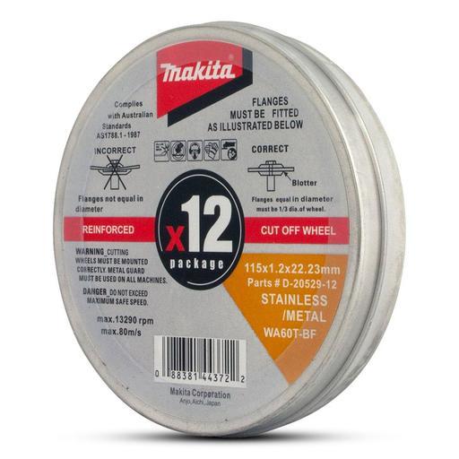Makita D-20529-12 12-Pack 115mm (4-1/2") INOX Cut Disc