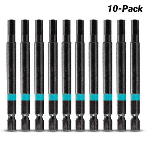 Makita B-65327 10-Pack 50mm x HEX 5 Impact Driver Bit Set