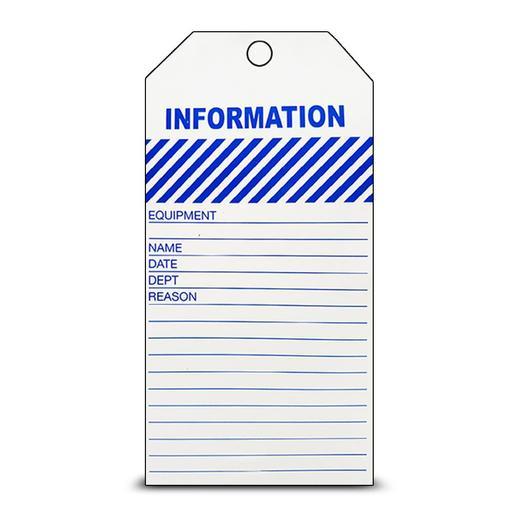 Uniform Safety Signs 123464/2 (TDT106) 100-Pack Blue Information Tear Proof Tag – image 2
