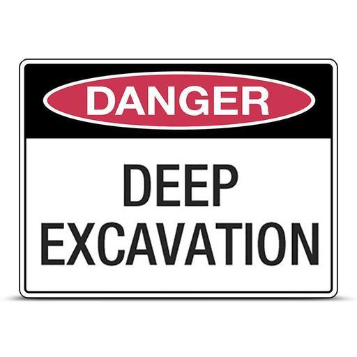 Uniform Safety Signs 219LC 600mm x 450mm Corflute Danger Deep Excavation Sign – image 2