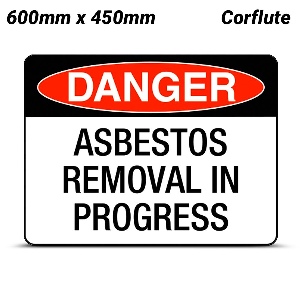 Uniform Safety Signs 226LC 600mm X 450mm Corflute Danger Asbestos ...