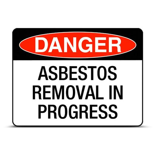 Uniform Safety Signs 226LC 600mm x 450mm Corflute Danger Asbestos Removal In Progress Sign – image 2