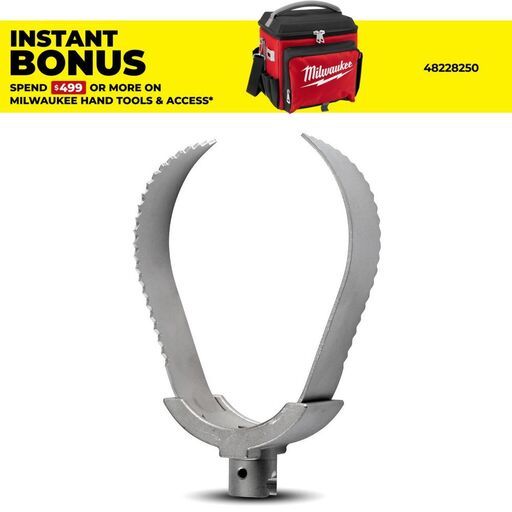 Milwaukee 48534833 102mm (4") Root Cutter Attachment for 32mm Sectional Cable to suit M18FSSM32 Sewer Machine