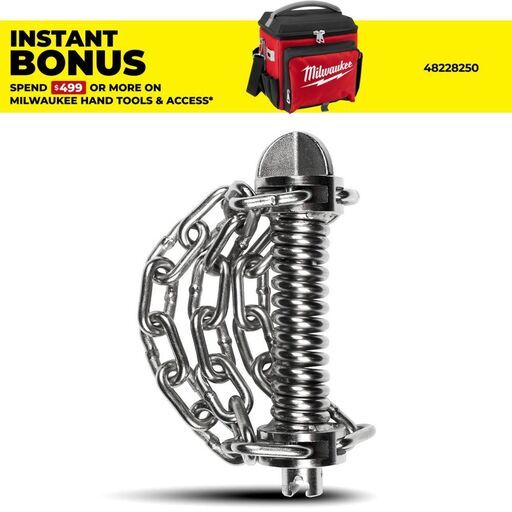 Milwaukee 48534837 76mm (3") Grease Cutter Attachment for 32mm Sectional Cable to suit M18FSSM32 Sewer Machine