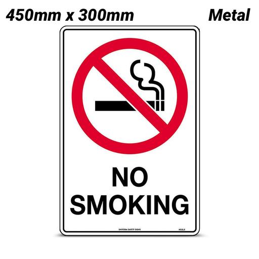 Uniform Safety Signs 402LSM 450mm x 300mm Metal No Smoking Sign