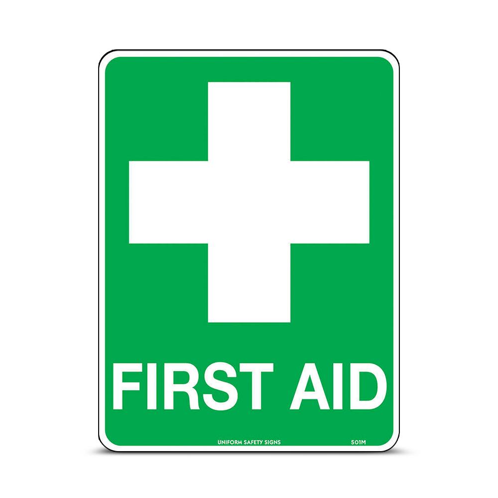 Uniform Safety Signs 501mp 300mm X 225mm Polypropylene First Aid Sign