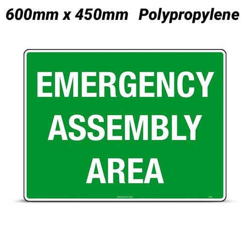 Uniform Safety Signs 509LP 600mm x 450mm Polypropylene Emergency Assembly Area Sign