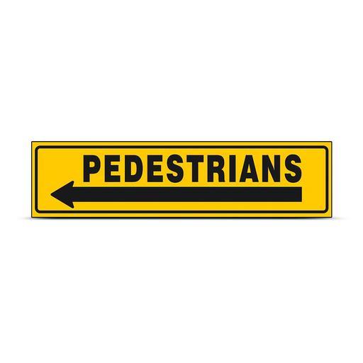 Uniform Safety Signs 868DLC 600mm x 225mm Corflute Pedestrians (Arrow Left) Sign – image 2