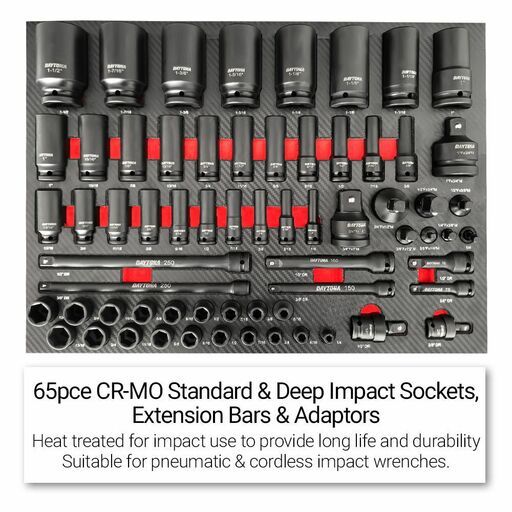Daytona D1200PS 1200pce Mechanical Tool Set with 53" 13 Drawer Red Roller Cabinet Tool Trolley – image 10