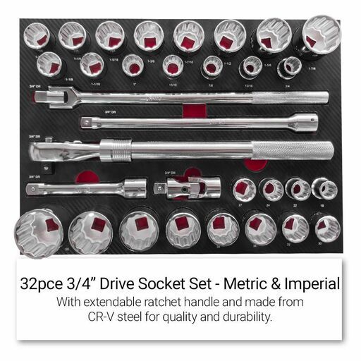 Daytona D1200PS 1200pce Mechanical Tool Set with 53" 13 Drawer Red Roller Cabinet Tool Trolley – image 7