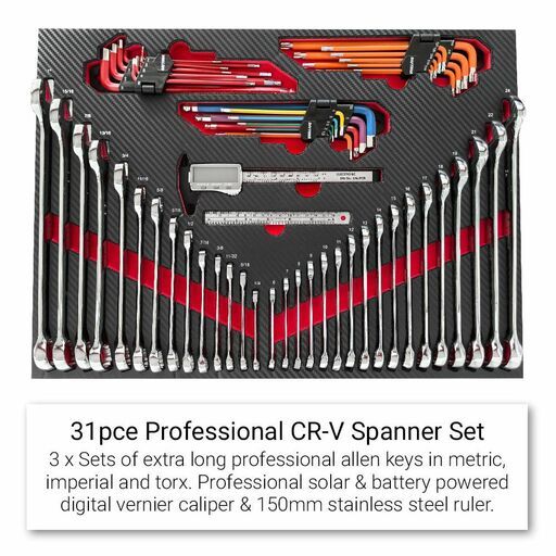 Daytona D1200PS 1200pce Mechanical Tool Set with 53" 13 Drawer Red Roller Cabinet Tool Trolley – image 3