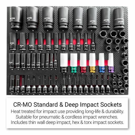 Daytona D1200PS 1200pce Mechanical Tool Set with 53" 13 Drawer Red Roller Cabinet Tool Trolley – image 9
