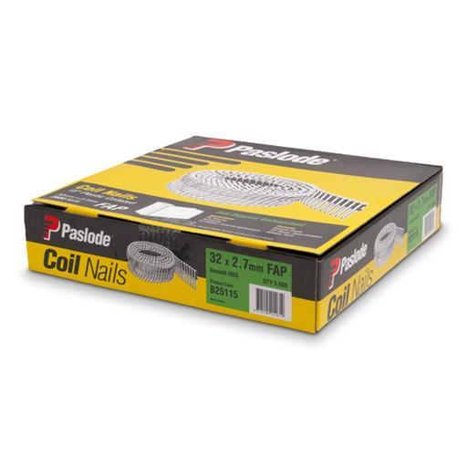 Paslode B25115 32mm x 2.7mm Hot Dipped Galvanised Plastic Collated Coil Nails