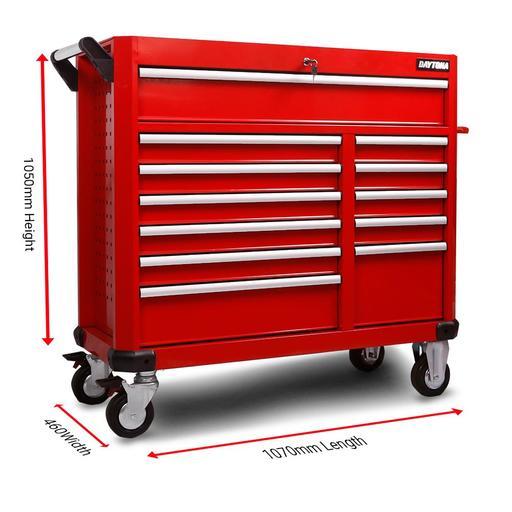 Daytona D655PS 655pce Mechanical Tool Set with 43" 12 Drawer Red Roller Cabinet – image 14