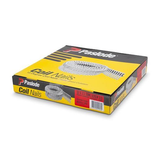 Paslode B25170 52mm x 2.5mm Screw Stainless Steel 15 Degrees Plastic Collated Dome Head Coil Nails