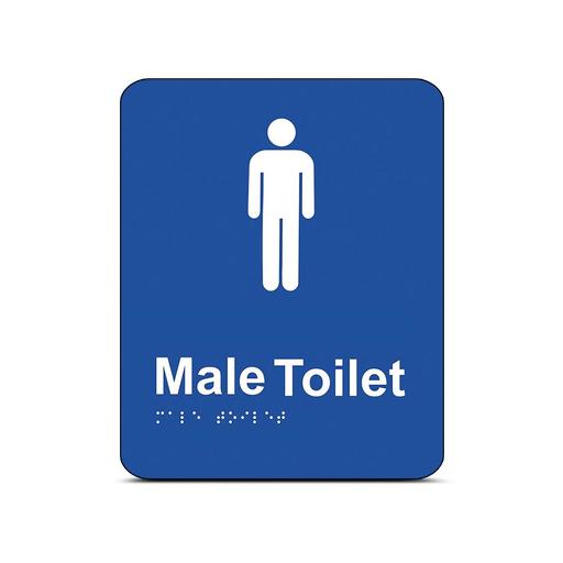 Uniform Safety Signs BTS001 180mm x 180mm PVC Braille Male Toilet Sign – image 2