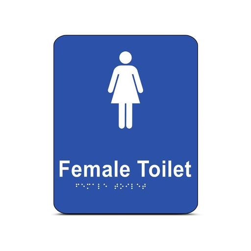 Uniform Safety Signs BTS002 180mm x 180mm PVC Braille Female Toilet Sign – image 2