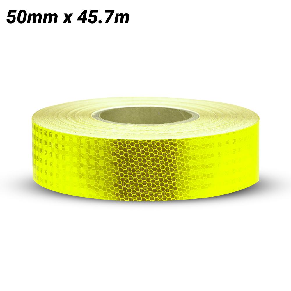 Uniform Safety Signs CT5LG 50mm x 45.7m Class 1 Lime Green Reflective Tape – image 1