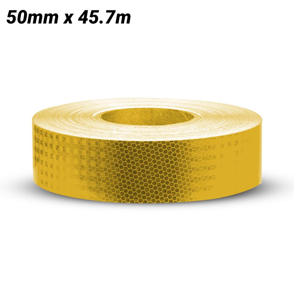 Uniform Safety Signs CT5Y 50mm x 45.7m Class 1 Yellow Reflective Tape – image 1