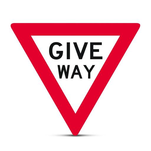 Uniform Safety Signs R1-2A 750mm Aluminium Class 1 Triangle Give Way Sign – image 2