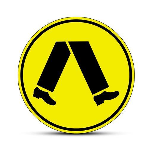 Uniform Safety Signs R3-1A 600mm Aluminium Diamond Class 1 Pedestrians Symbol Sign – image 2