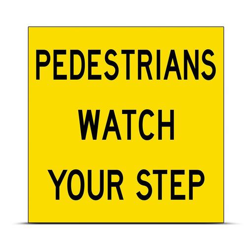 Uniform Safety Signs SG203 600mm x 600mm Metal Class 1 Pedestrians Watch Your Step Sign – image 2