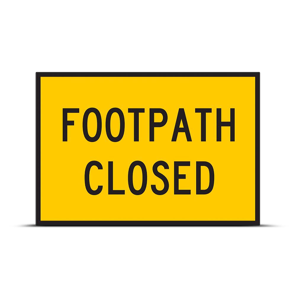 Uniform Safety Signs SG213 600mm x 600mm Metal Class 1 Only Footpath Closed Safety Sign – image 2